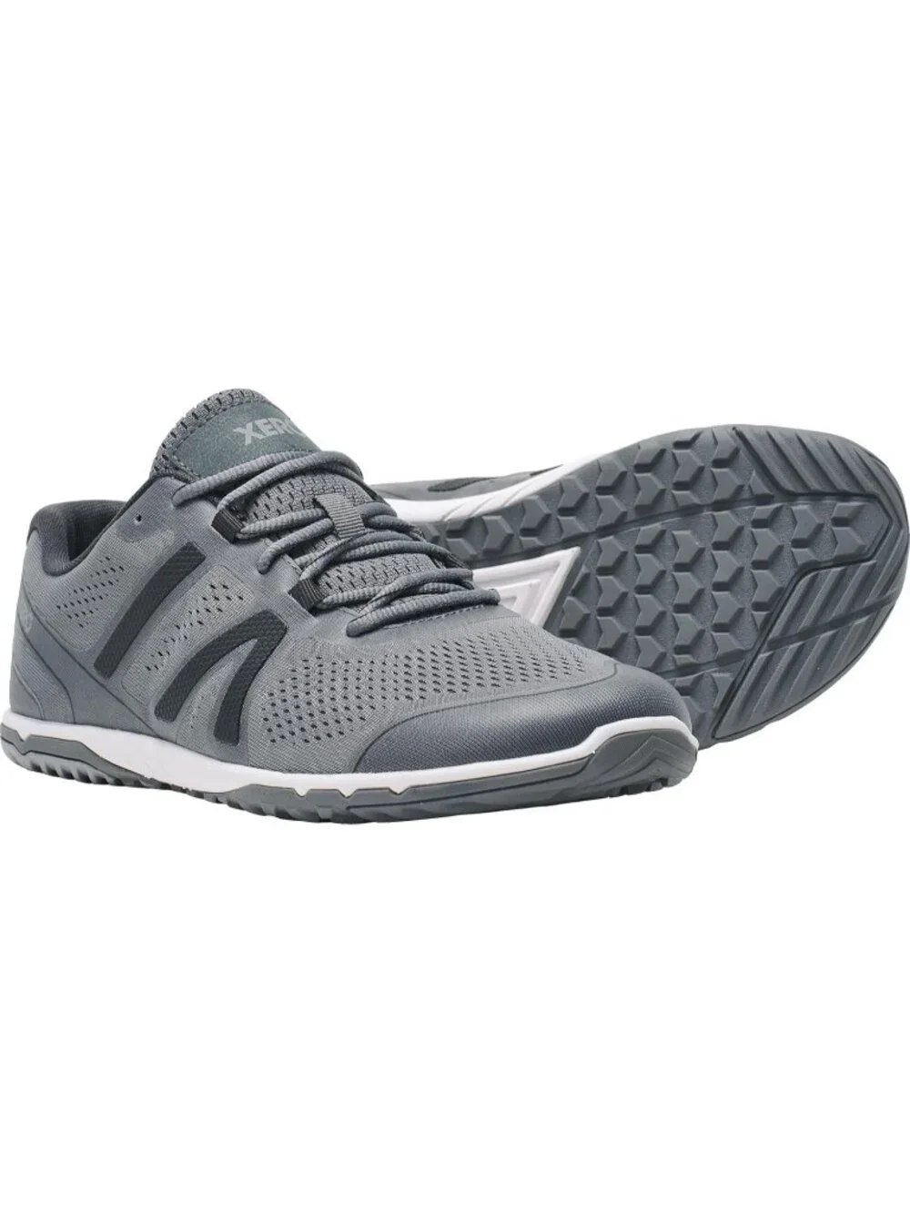 Xero Men's Steel Gray Rubber Lightweight Lace Up Running Classy Athletic Shoes